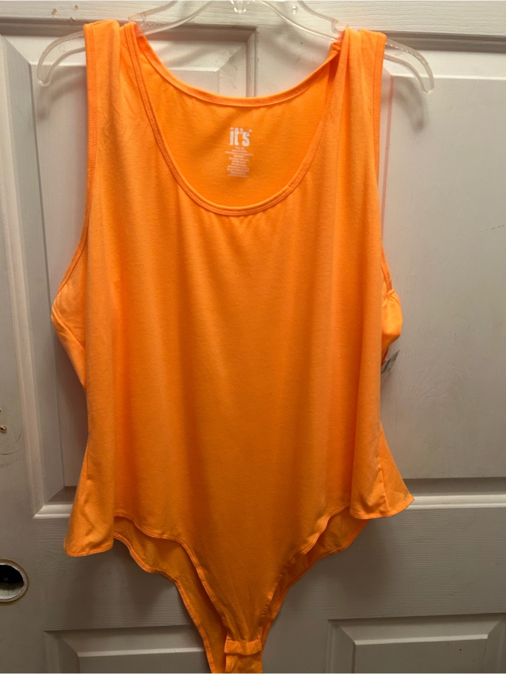 Women's Sleeveless Neon Orange Bodysuit